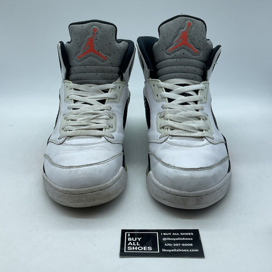 Size 13 - Air Jordan 5 Retro Pro Stars White Black Suede Leather (136027-115)