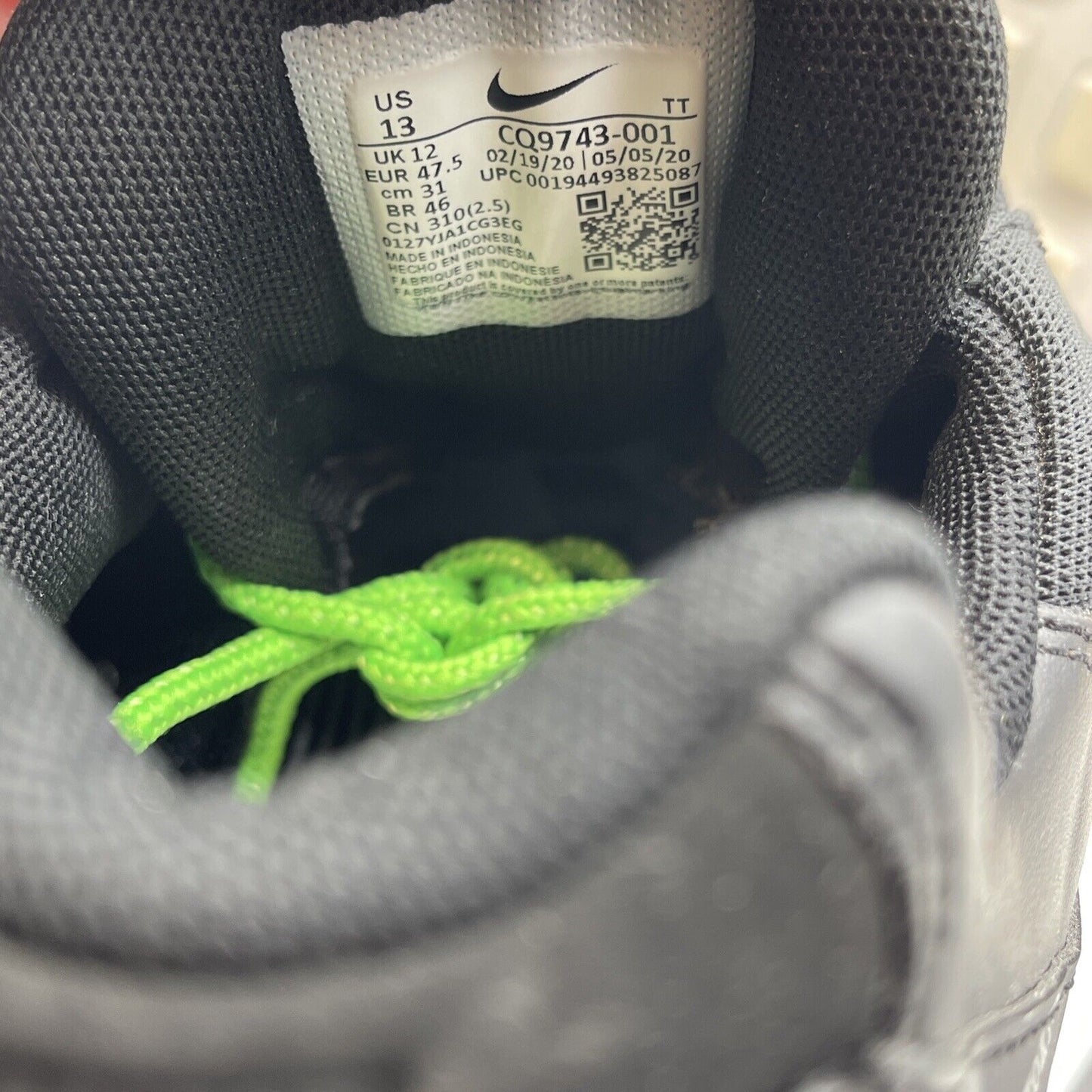Size 13 - Nike Air Max 95 Worldwide Black Green Suede Leather (CQ9743-001)