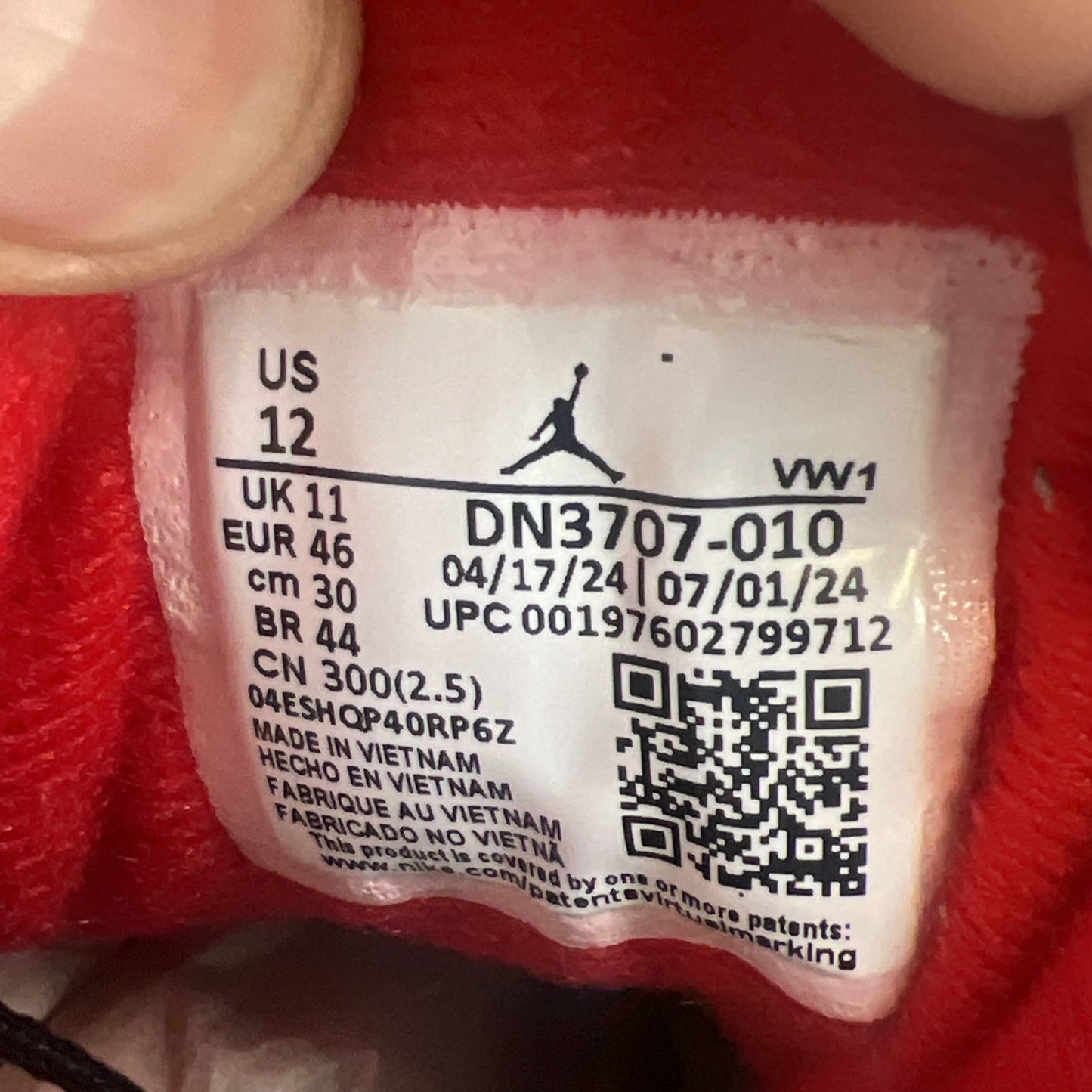 Size 12 - Air Jordan 3 Retro OG 2024 Black Cement (DN3707-010)