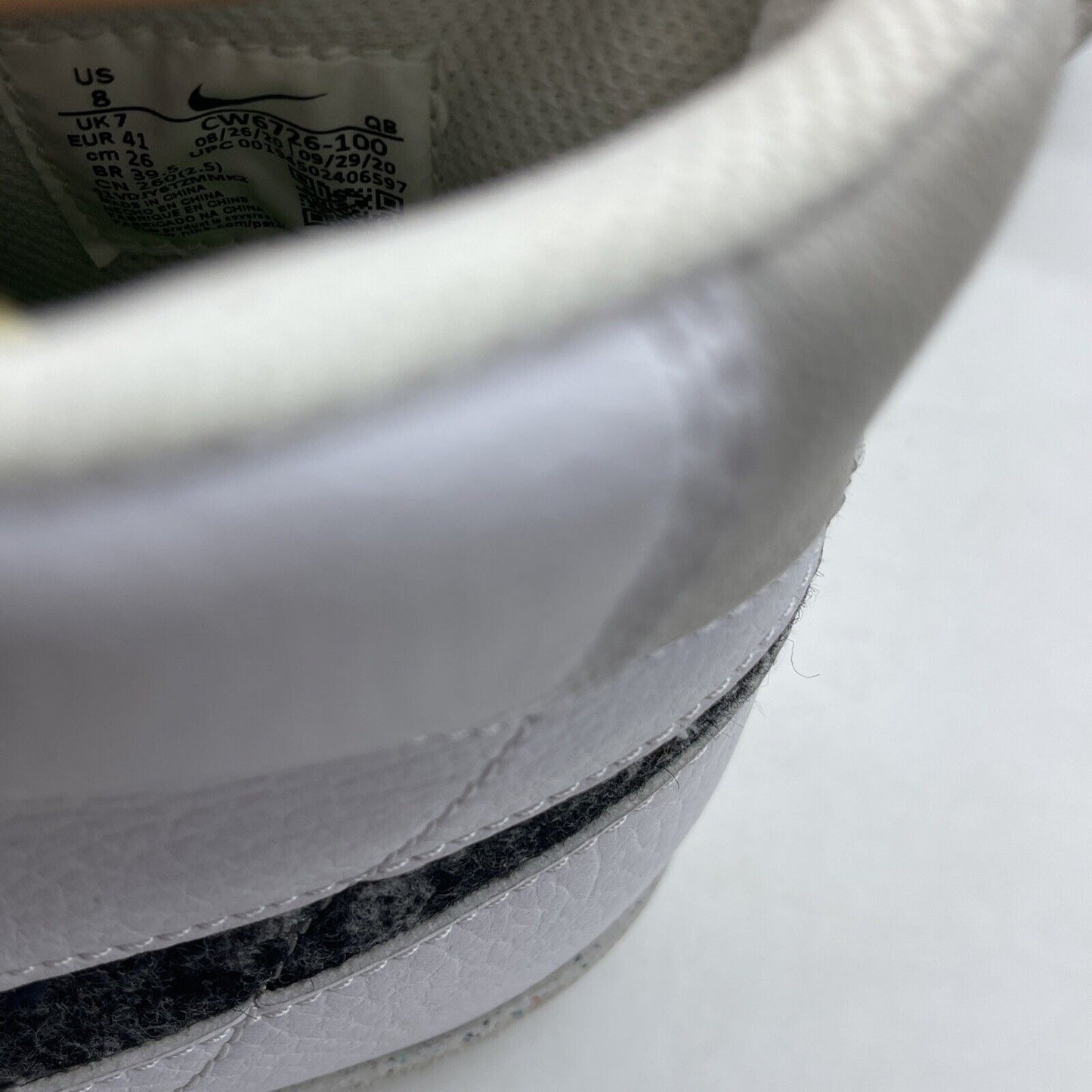 Size 8 - Nike Blazer '77 Vintage Mid Recycled Wool Pack - White Light Smoke Grey