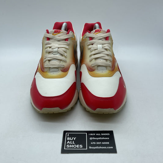 Size 10.5W - Nike Air Max 1 Soft Vinyl Pink Silver Leather (FN7683-133)