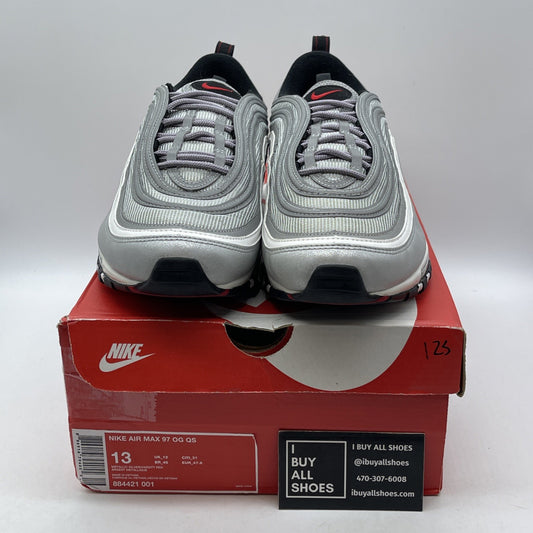 Size 13 - Nike Air Max 97 OG QS 2017 Silver Bullet White Leather (884421-001)