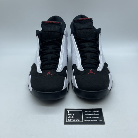 Size 13 - Air Jordan 14 Retro 2024 Black Toe White Suede Leather (487471-160)