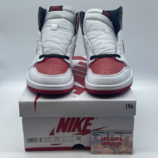 Size 12 - Jordan 1 Retro OG High Heritage Black White Red Leather (555088-161)