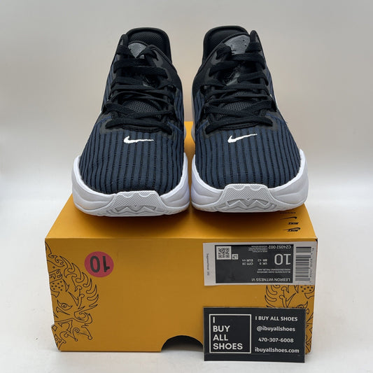Size 10 - Nike LeBron Witness 6 Black Dark Obsidian (CZ4052-002)