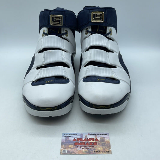 Size 12 - Nike Zoom LeBron 4 West Coast Blue White Suede Leather (314647-111)