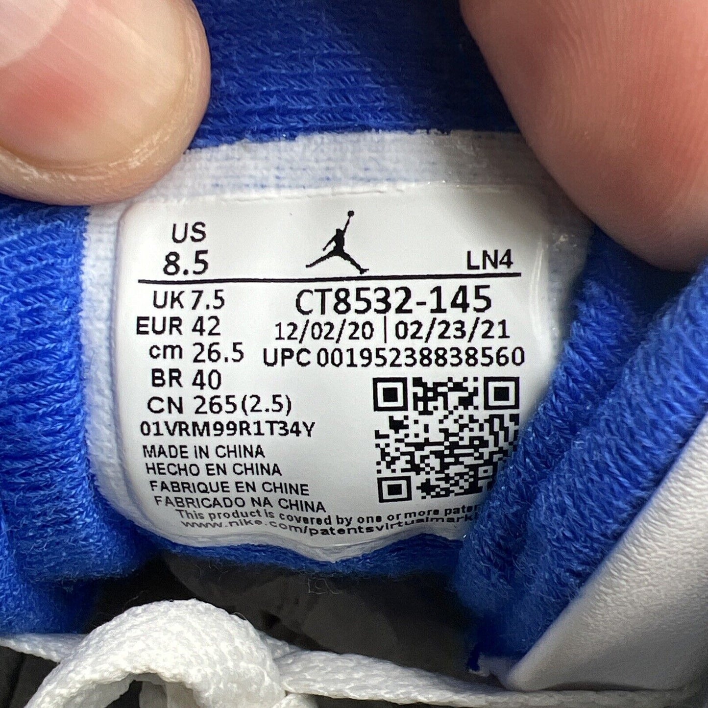 Size 8.5 - Jordan 3 Retro Mid Racer Blue White Black Grey Leather (CT8532-145)