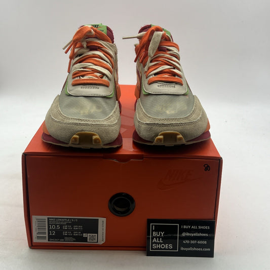 Size 10.5 - sacai x Clot x Nike LDWaffle Net Orange Blaze (DH1347-100)