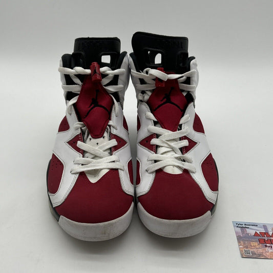 Size 9.5 - Jordan 6 Retro OG Mid Carmine White Red Suede Leather Black Icy Soles