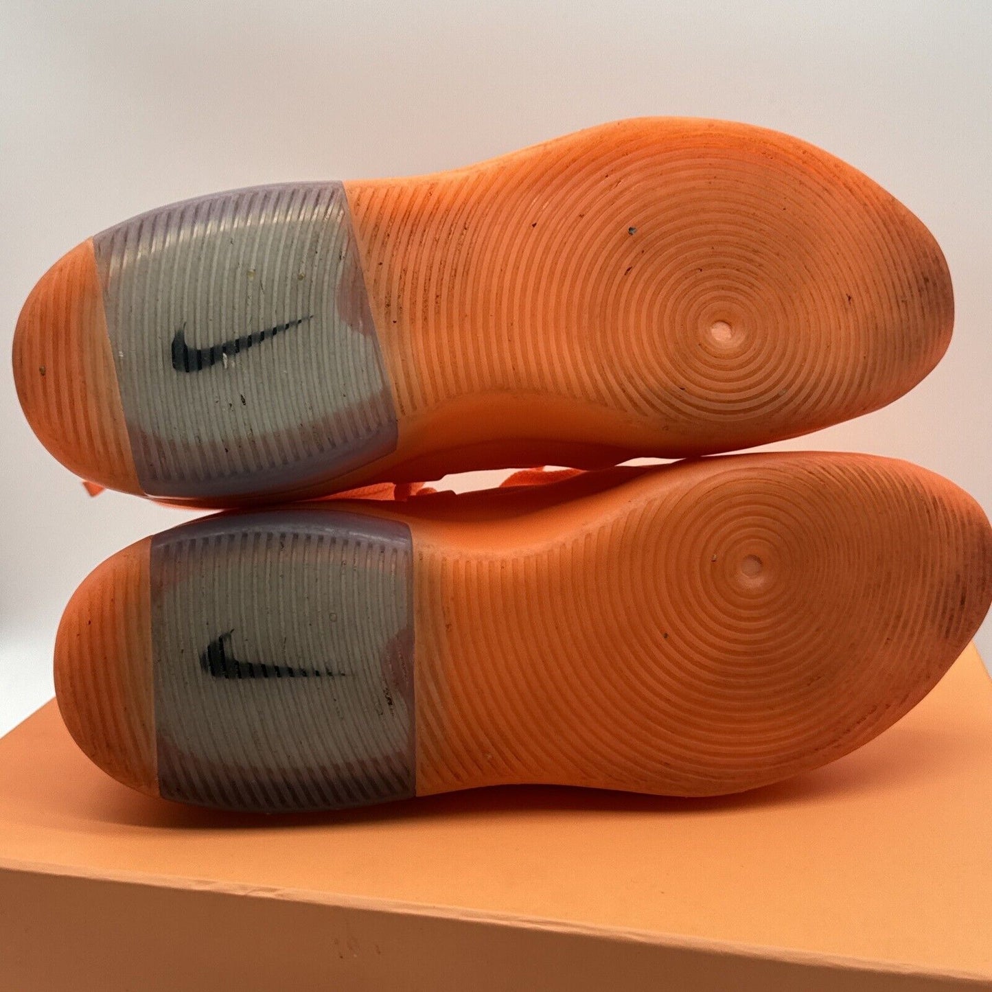 Size 12 - Nike Air Fear of God 1 Orange Pulse 2019 OG All Icy Sole High Top Sued