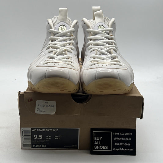 Size 9.5 - Nike Air Foamposite One White-Out (314996-100)