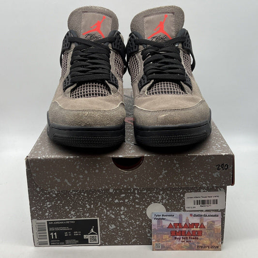 Size 11 - Jordan 4 Retro Mid Taupe Haze White Black Red (DB0732-200)