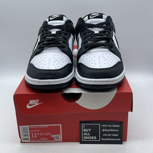 Size 11.5 - Nike Dunk Low Black White Suede Leather (DD1391-100)