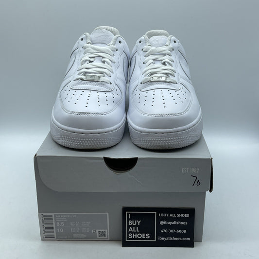 Size 8.5 - Nike Air Force 1 '07 Low Triple White Leather (CW2288-111)