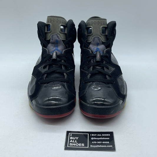 Size 10 - Air Jordan 6 Retro Pistons Black Red Blue Suede Leather (384664-001)