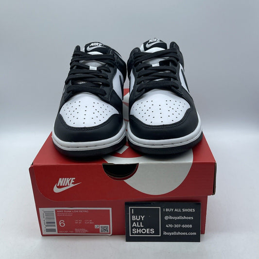 Size 6 - Nike Dunk Low Black White Suede Leather (DD1391-100)