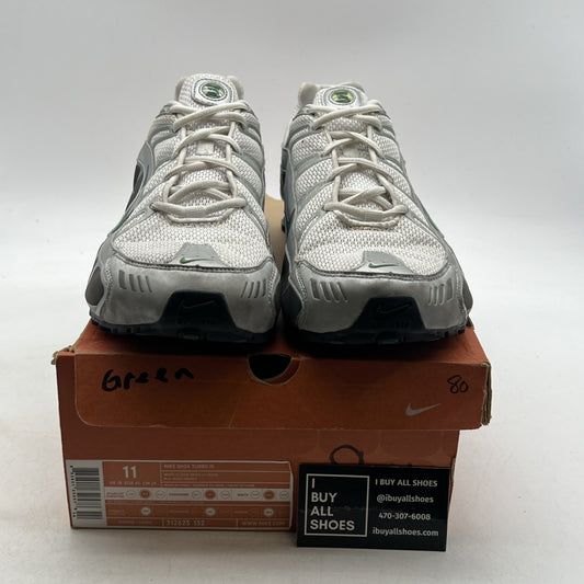 Size 11 - Nike Shox Gray Green Running Training Shoes (312623-132)