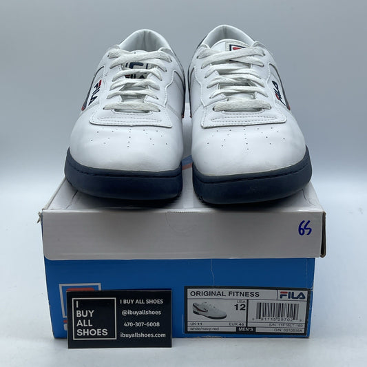 Size 12 - FILA Men's Original Fitness Sneaker White Blue Red (11F16LT-150)