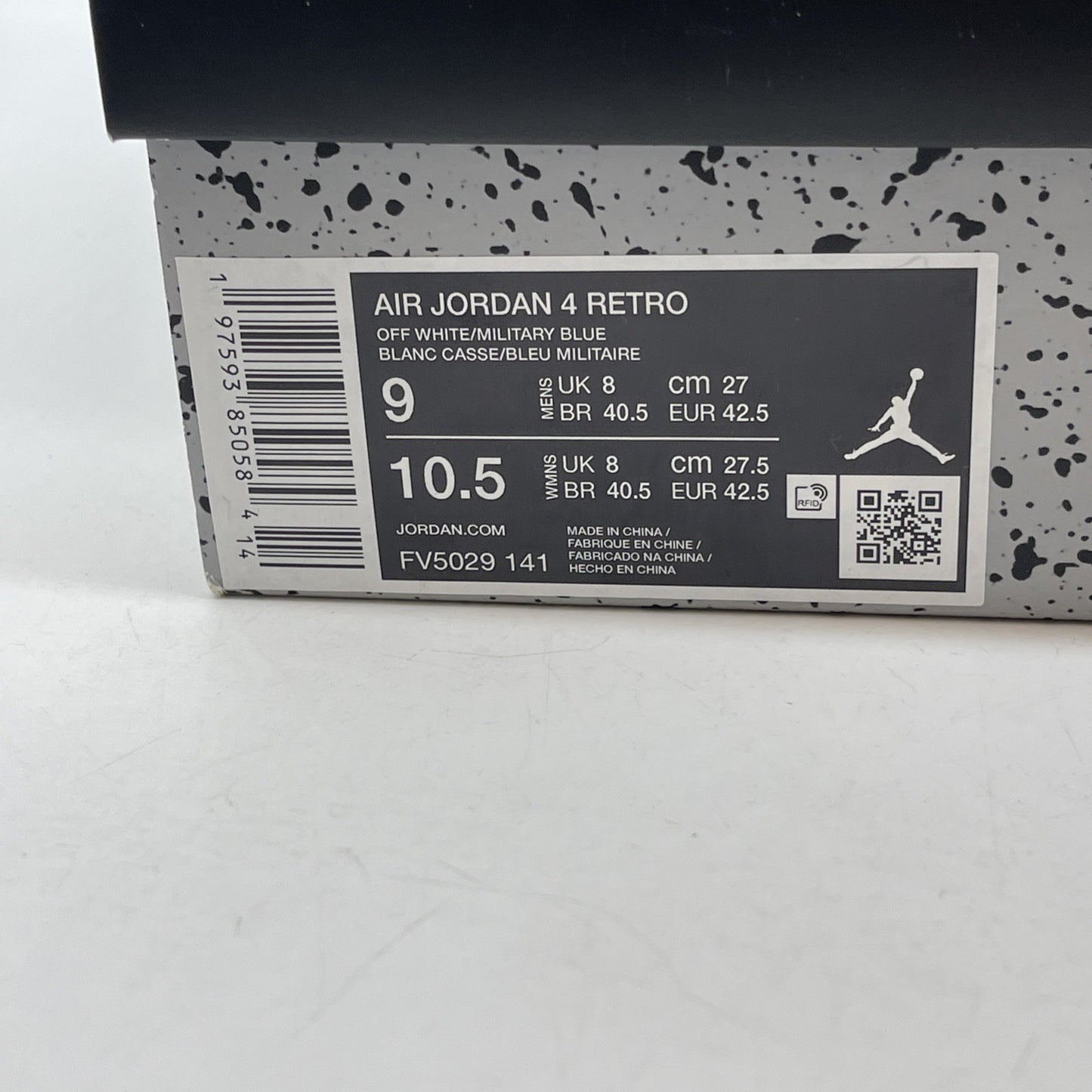 Size 9 - Air Jordan 4 Retro 2024 Military Blue Grey Suede Leather (FV5029-111)
