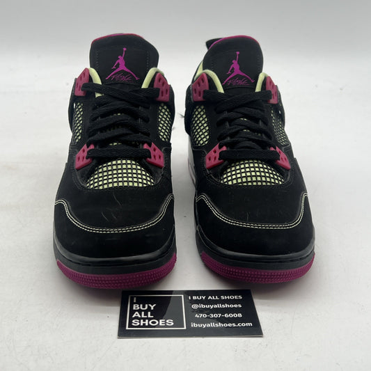 Size 7Y - Air Jordan IV 4 Retro GG Fuschia Pink Black Lime White (705344-027)