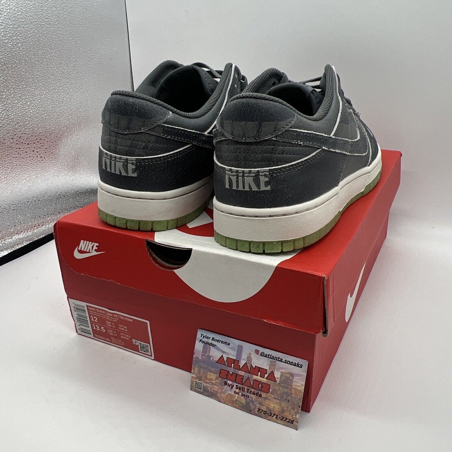 Size 12 - Nike Dunk Low Iron Gray Scream Green 2022 Brand New Og All