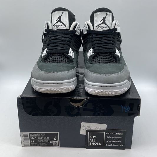 Size 10.5 - Air Jordan 4 Retro 2024 Fear Black Grey Suede (FQ8138-002)