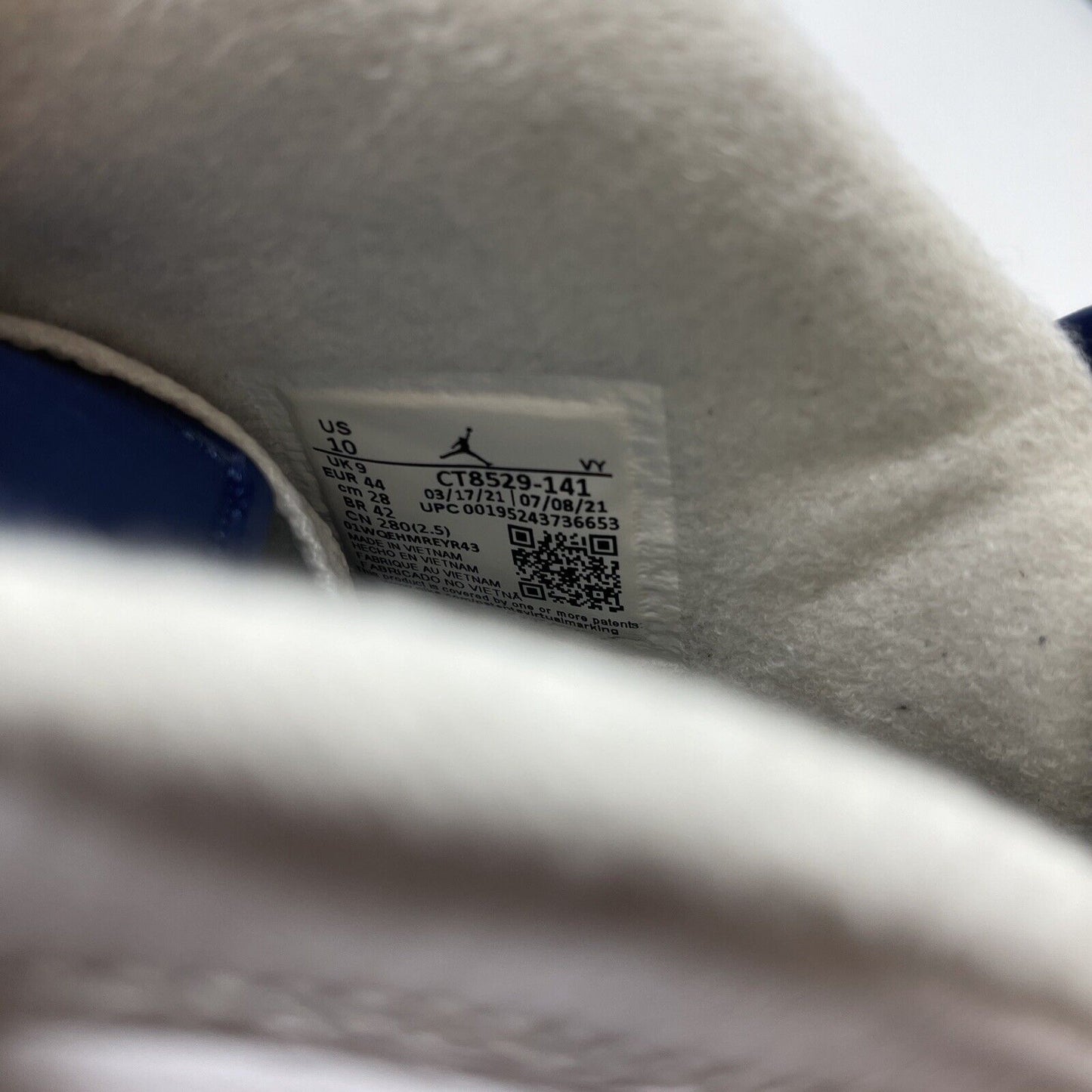 Size 10 - Jordan 6 Retro Midnight Navy White Leather (CT8529-141)
