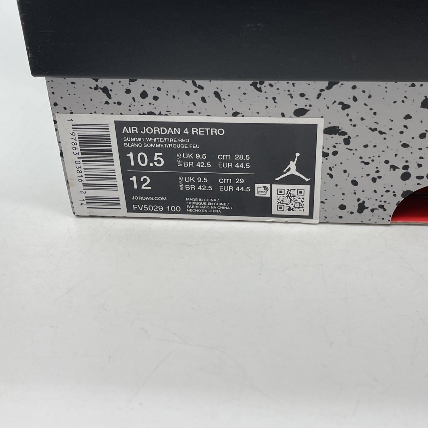 Size 10.5 - Air Jordan 4 Retro OG 2025 White Cement (FV5029-100)