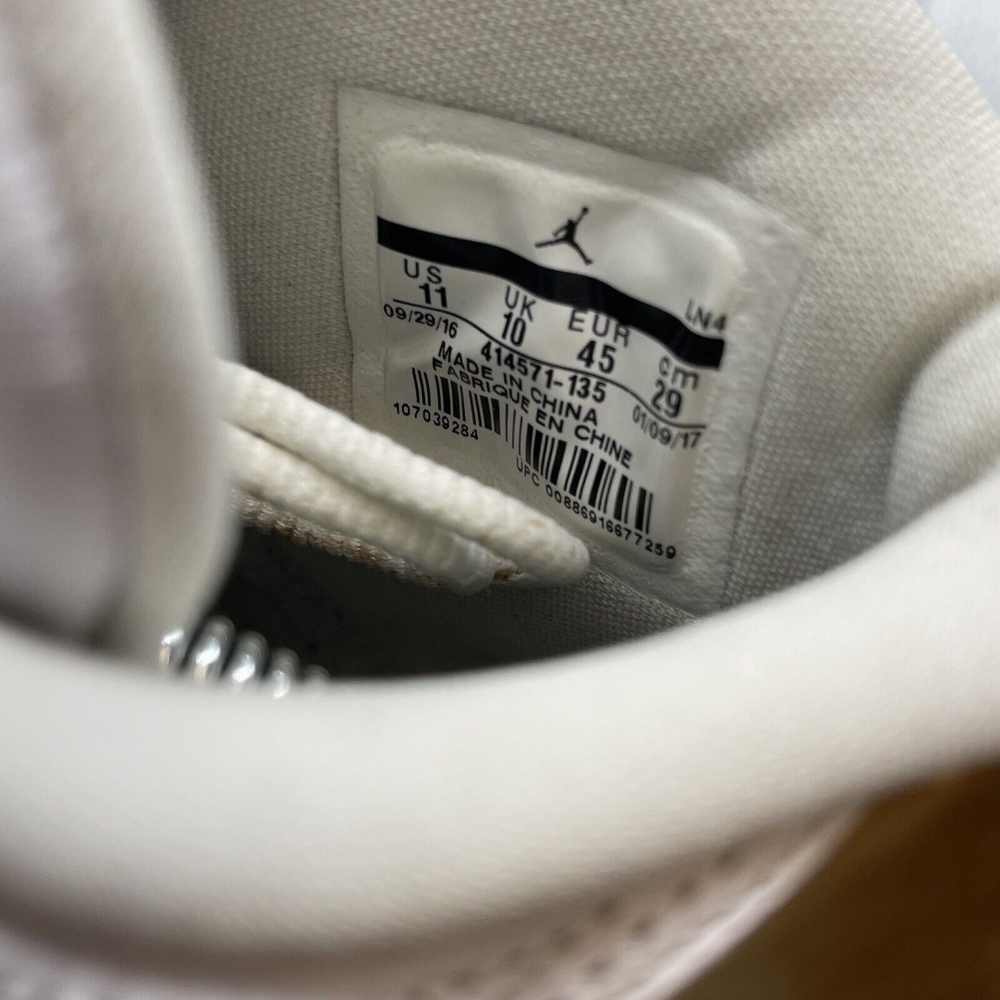 Size 11 - Air Jordan 13 Retro Defining Moments Gold White Leather (414571-135)