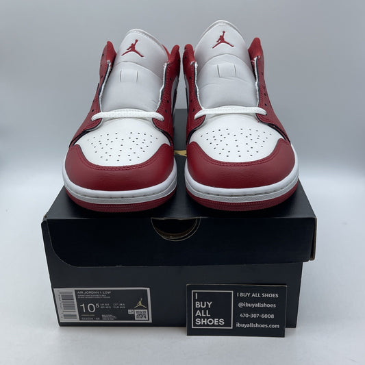 Size 10.5 - Air Jordan 1 Low New Beginnings Red White Leather (553558-166)