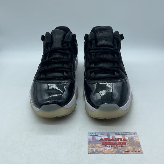 Size 10 - Jordan 11 Retro Low 72-10 Black White Leather (AV2187-001)
