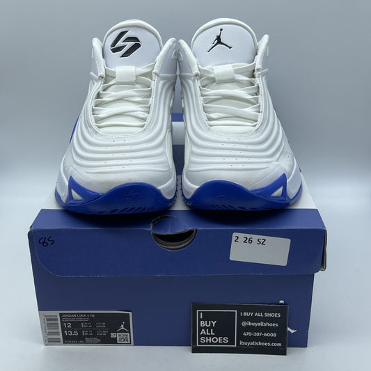 Size 12 - Jordan Luka 3 TB White Black Hyper Royal Black Leather (FQ7453-160)
