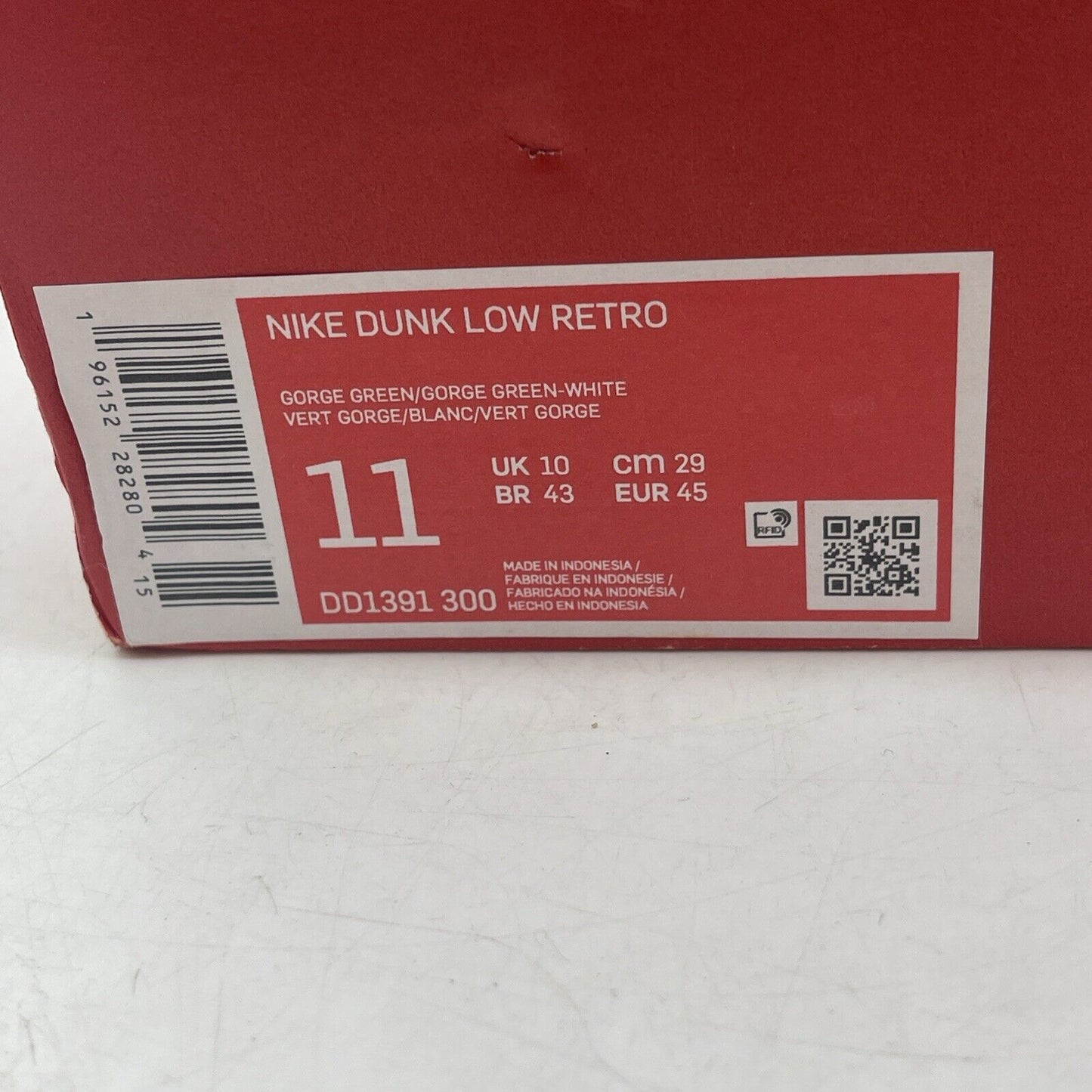 Size 11 - Nike Dunk Low Miami Hurricanes Green Orange Leather (DD1391-300)