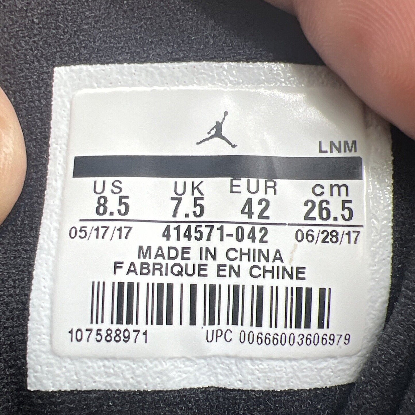 Size 8.5 - Air Jordan 13 Retro 2017 Altitude Black Leather Lime (414571-042)