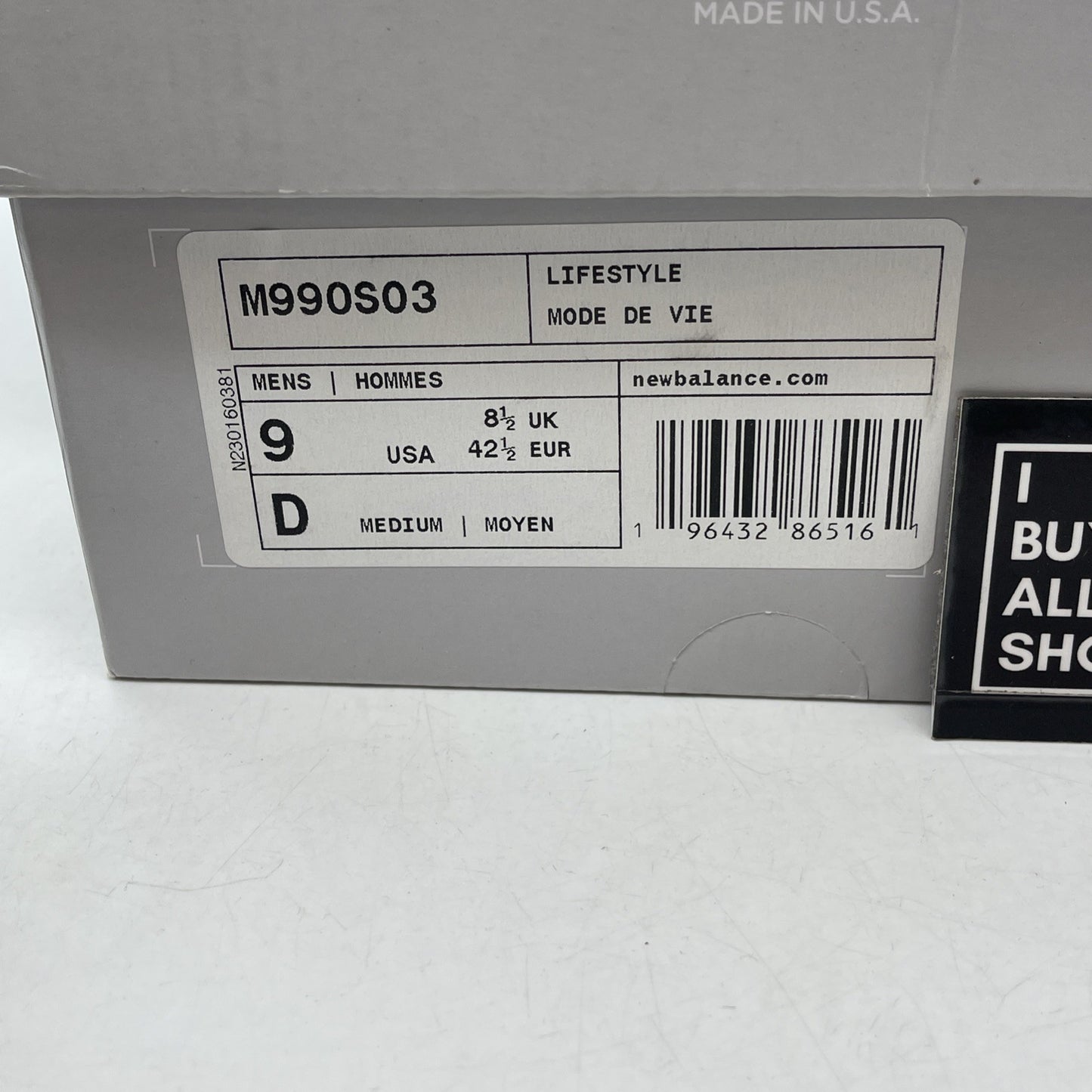 Size 9 - New Balance YCMC x 990v3 Made in USA Trailblazers Suede (M990S03)