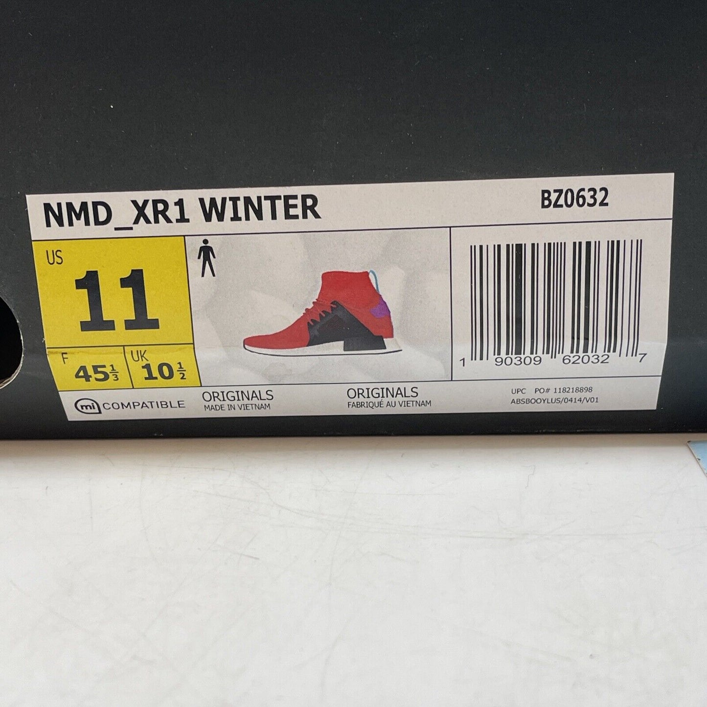 Size 11 - adidas NMD_XR1 Winter Mid Scarlet Red White Black Blue (BZ0632)