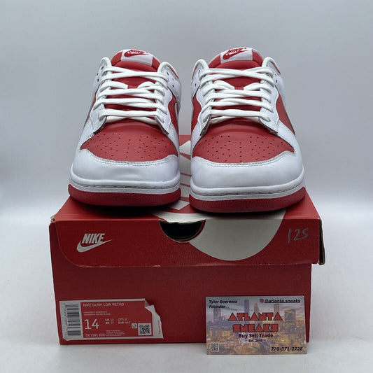 Size 14 - Nike Dunk Low Championship Red White Leather (DD1391-600)