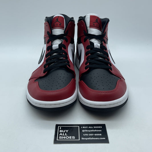 Size 10 - Air Jordan 1 Mid Chicago Black White Red Leather (554724-069)