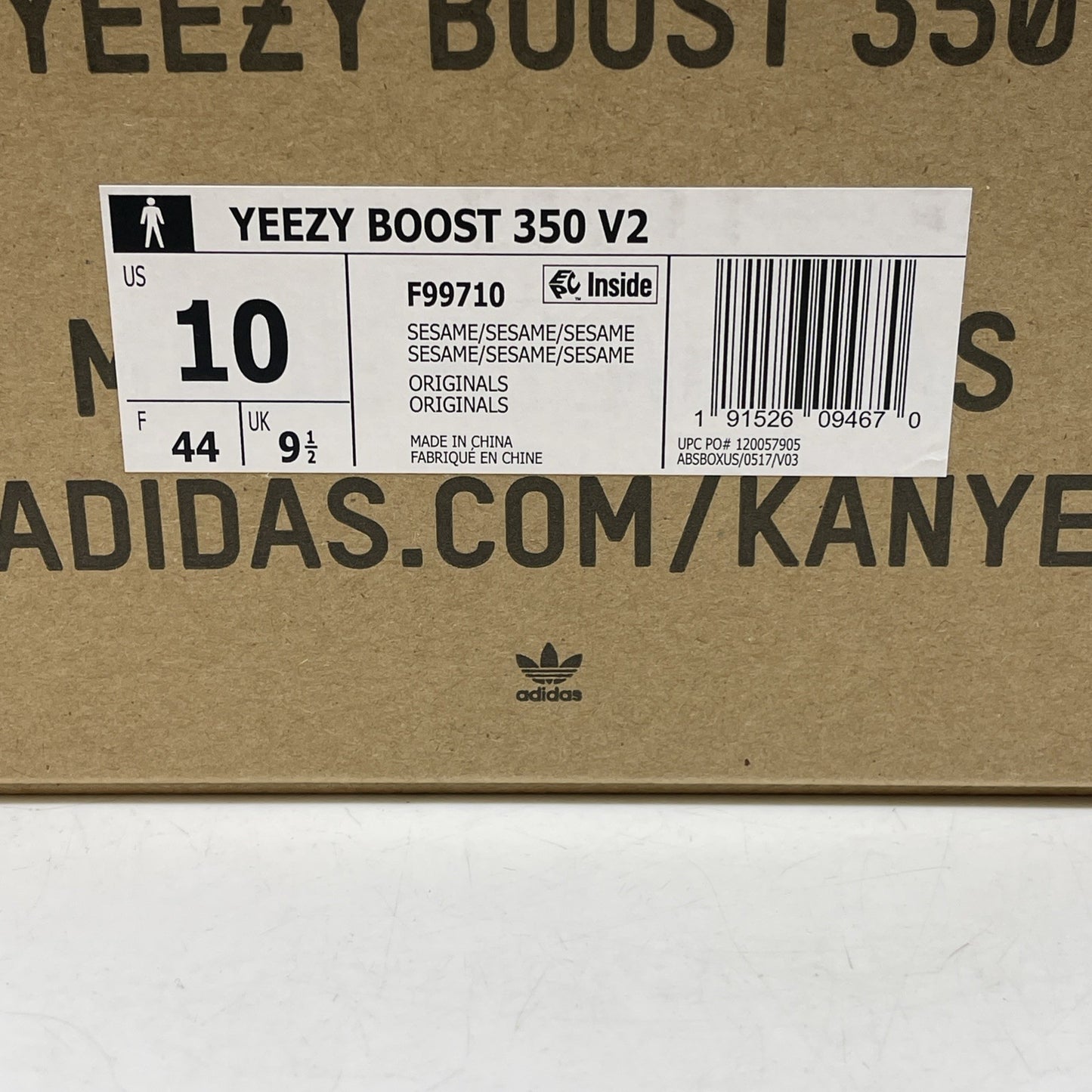 Size 10 - adidas Yeezy Boost 350 V2 Low Sesame Suede (F99710)