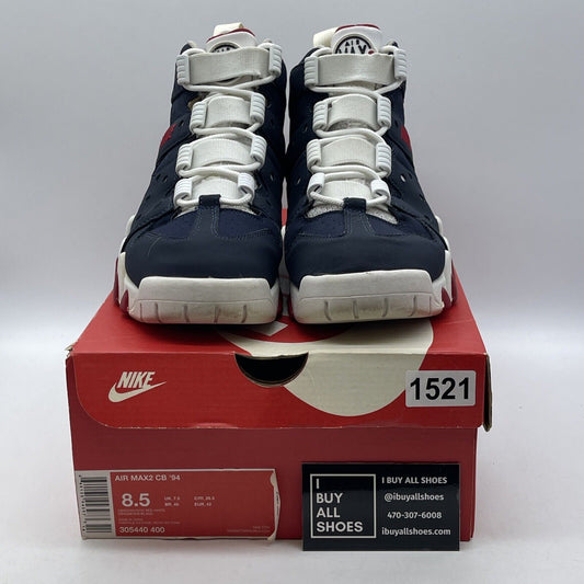 Size 8.5 - Nike Air Max 2 CB 94 Obsidian Blue Red White Suede (305440-400)