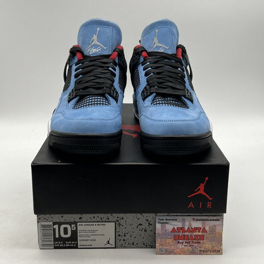 Size 10.5 - Jordan 4 Retro x Travis Scott Mid Cactus Jack Suede (308497-406)