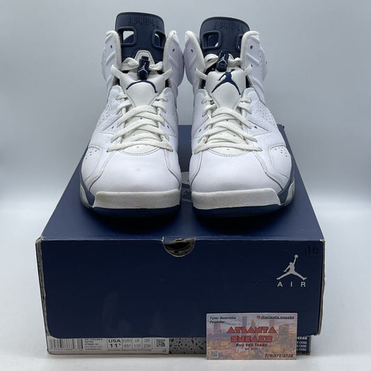 Size 11.5 - Jordan 6 Retro Midnight Navy White Leather (CT8529-141)