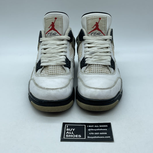Size 8 - Jordan 4 Retro OG Mid White Cement Grey Leather (840606-192)
