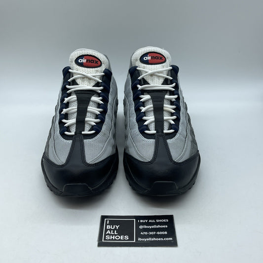 Size 10 - Nike Air Max 95 Smoke Grey Track Red Suede Leather (DM0011-007)