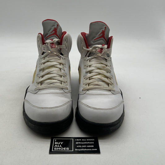 Size 10.5 - Air Jordan 5 Retro 2013 White Fire Red (136027-100)
