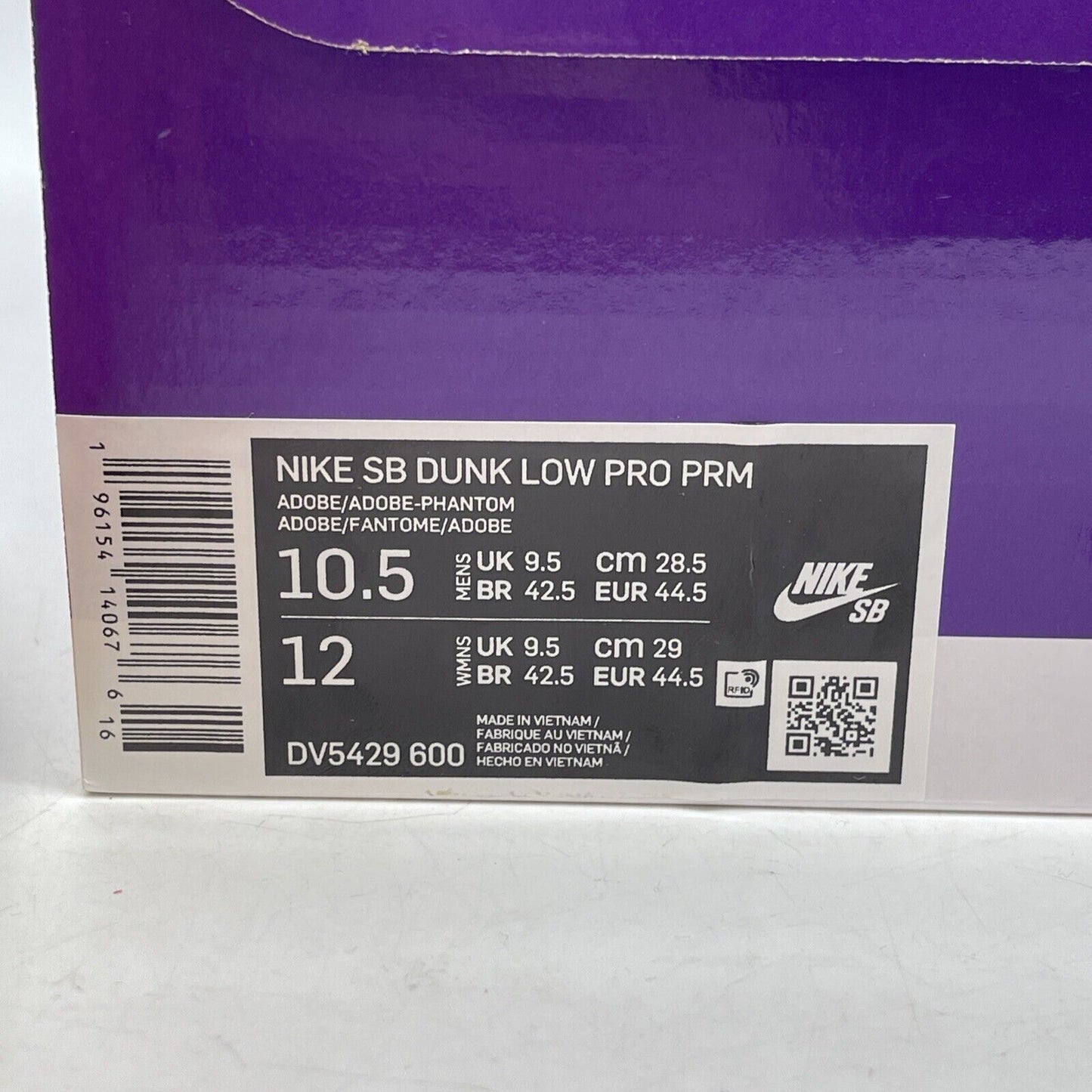 Size 10.5 - Nike Dunk Low SB Adobe 2023 Pink White Suede Leather (DV5429-600)