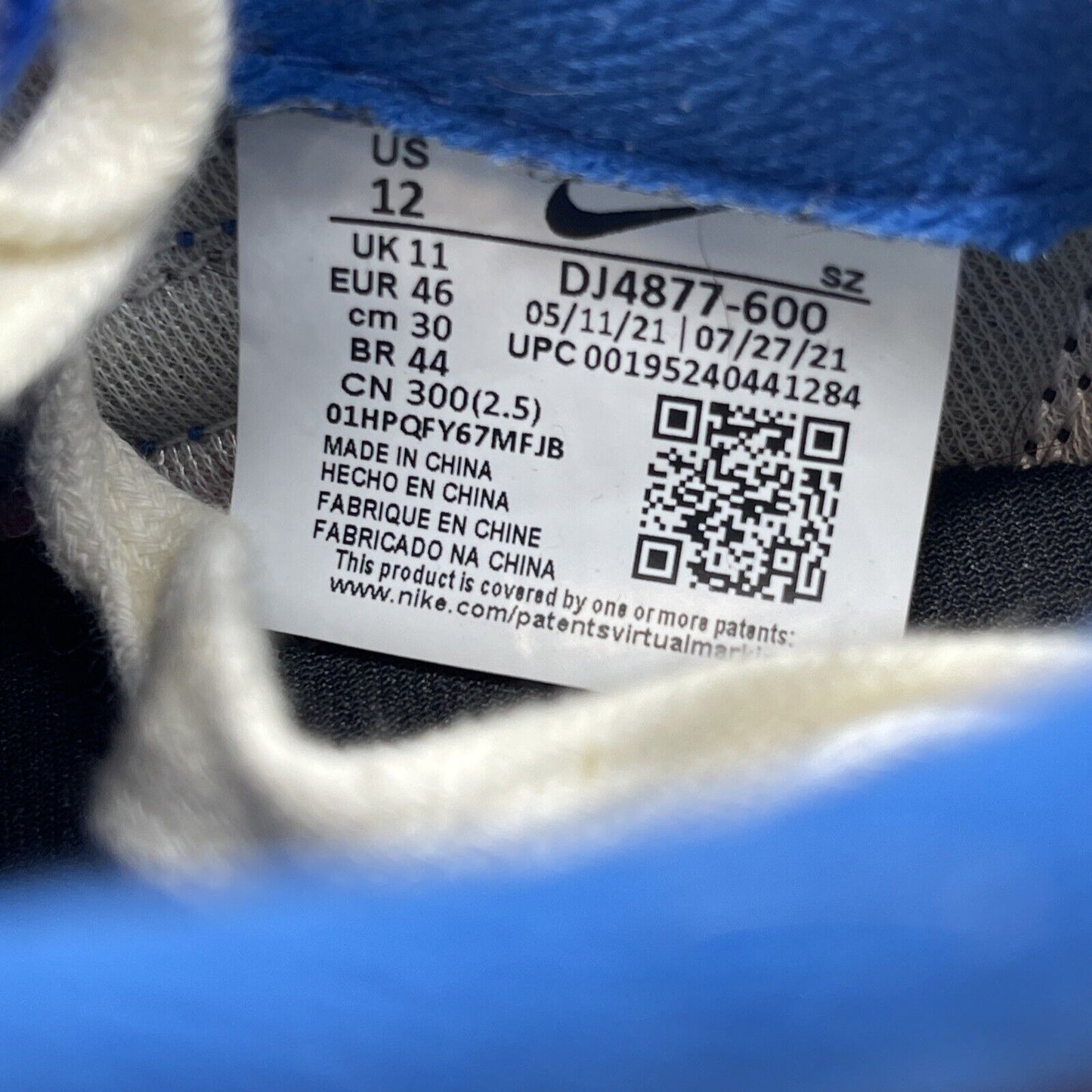 Size 12 - Nike sacai x Undercover x LDWaffle Night Maroon Team Royal -DJ4877-600