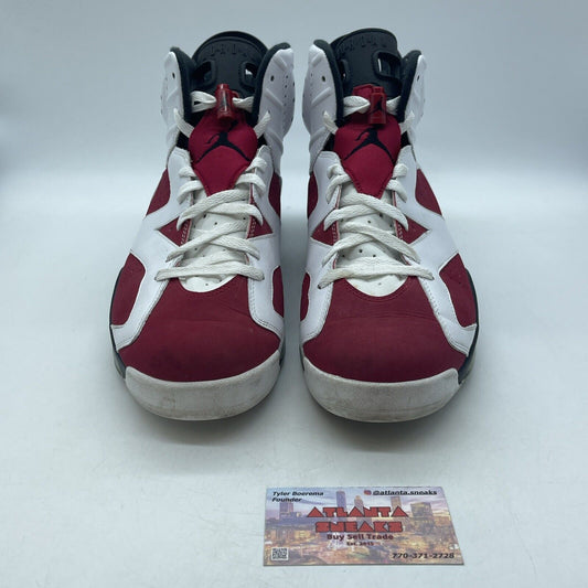 Size 14 - Air Jordan 6 Retro 2014 Carmine White Red Black (384664-160)