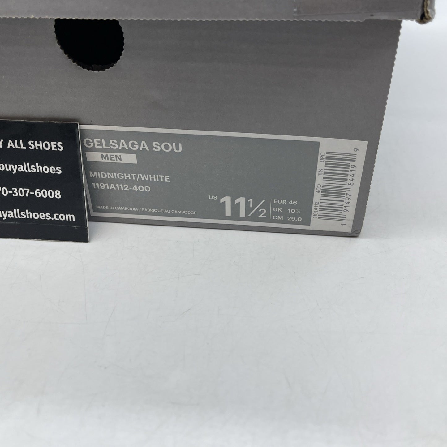 Size 11.5 - Asics Gel Saga Sou Midnight Blue White (1191A112)