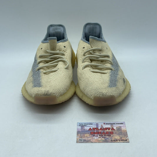 Size 8.5 - adidas Yeezy Boost 350 V2 Linen Blue Orange Tan Suede (FY5158)